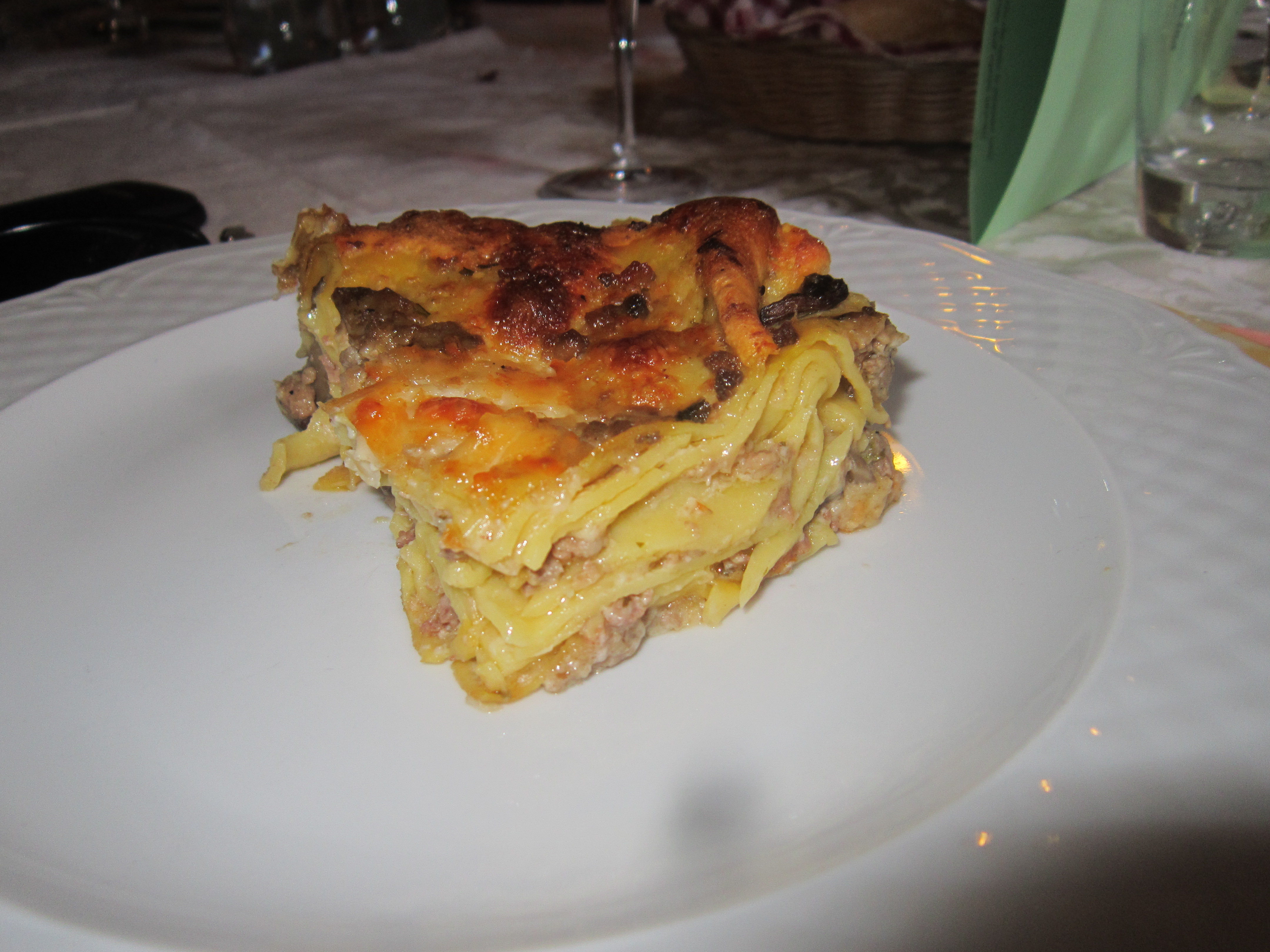 lasagnetta con funghi e anatra