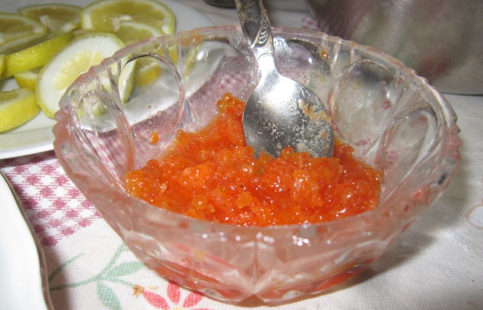 uova di trota salmonata salate